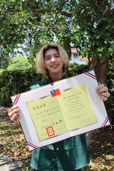 元培醫放系學生蔡佳珈　榮獲113年全國大專優秀青年殊榮 