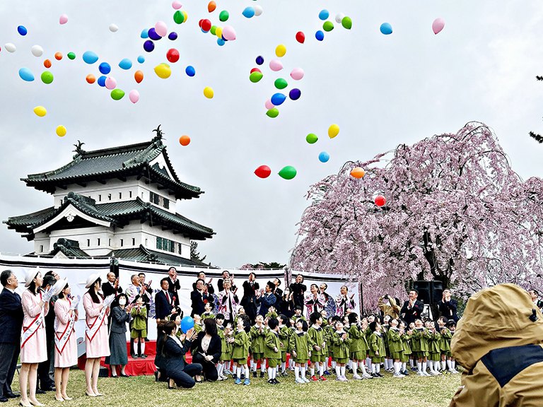 日本青森縣弘前市櫻花祭開幕　宣傳臺南400