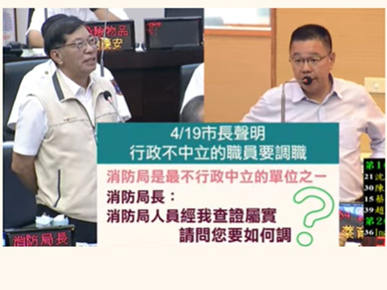 台南消防局選舉動員打火兄弟　藍軍接陳情痛批行政不中立 