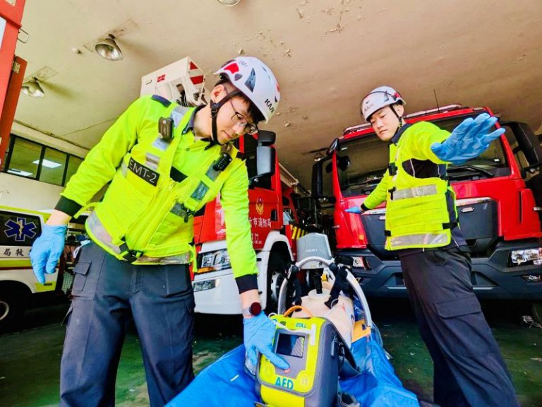 竹市消防局跨分隊搶救 66歲OHCA患者成功康復出院