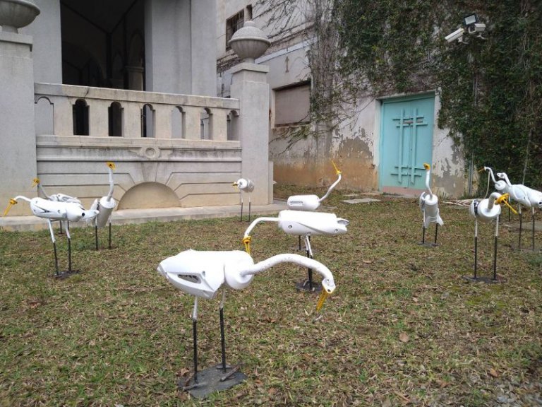 「白鷺鷥-環境與藝術的交響曲」范揚清白鷺鷥環保創作　好評不斷展期延長