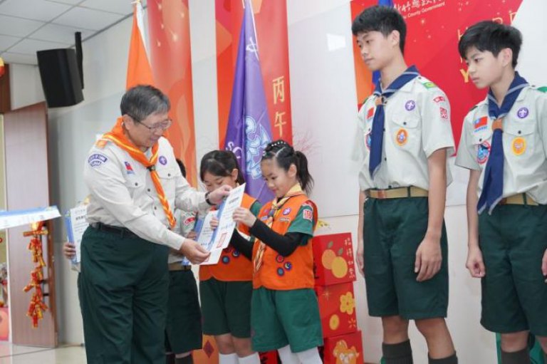 楊文科童軍節頒獎　廣邀青年學子加入童軍培養良好品格