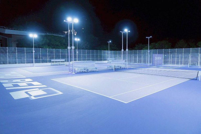 鄭朝方打造竹北專屬運動美學　星空紫網球暨匹克球場引全台球友朝聖