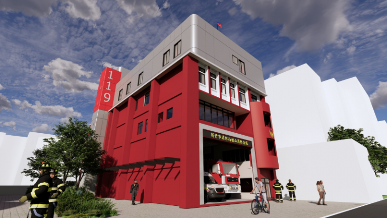 消防駐地大改造！竹市朝山分隊增建動工　高虹安市長：提升廳舍環境、打造安全城市