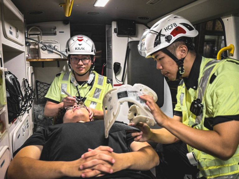 專業守護生命！　竹市消防跨分隊合力成功救回噎食婦人