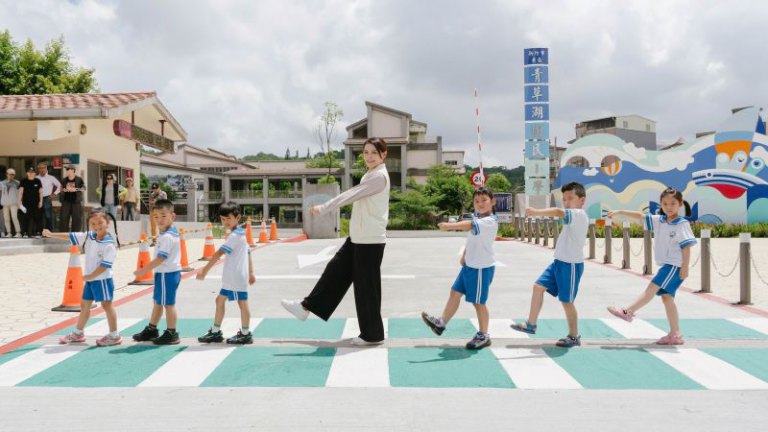 落實新竹好學！青草湖國小通學步道完工　高虹安市長：打造孩子安全上學路