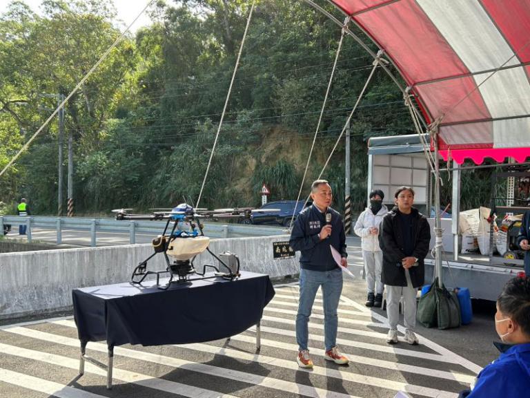 114年寶山鄉入侵紅火蟻無人機防治示範會登場　以AI科技強化紅火蟻防治作業守護民眾安全與農地環境