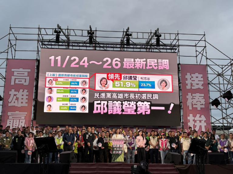 邱議瑩首場大造勢跨派系齊聚　現場支持民眾逾三萬人